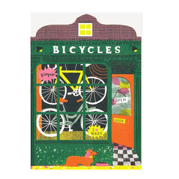 The Printed Peanut - Bicycle Shop Die Cut Card