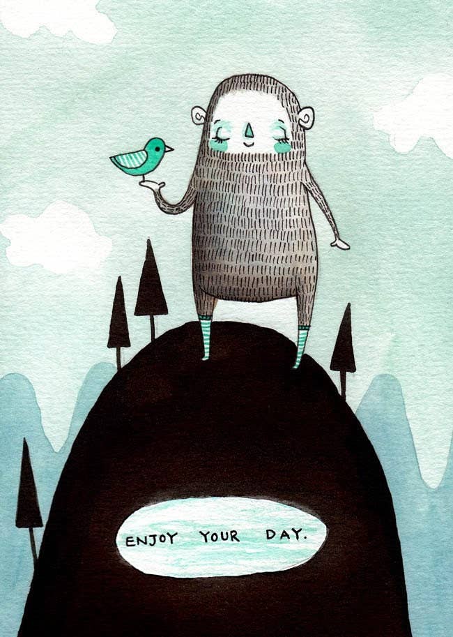 Hannakin - Enjoy Your Day Greeting Card