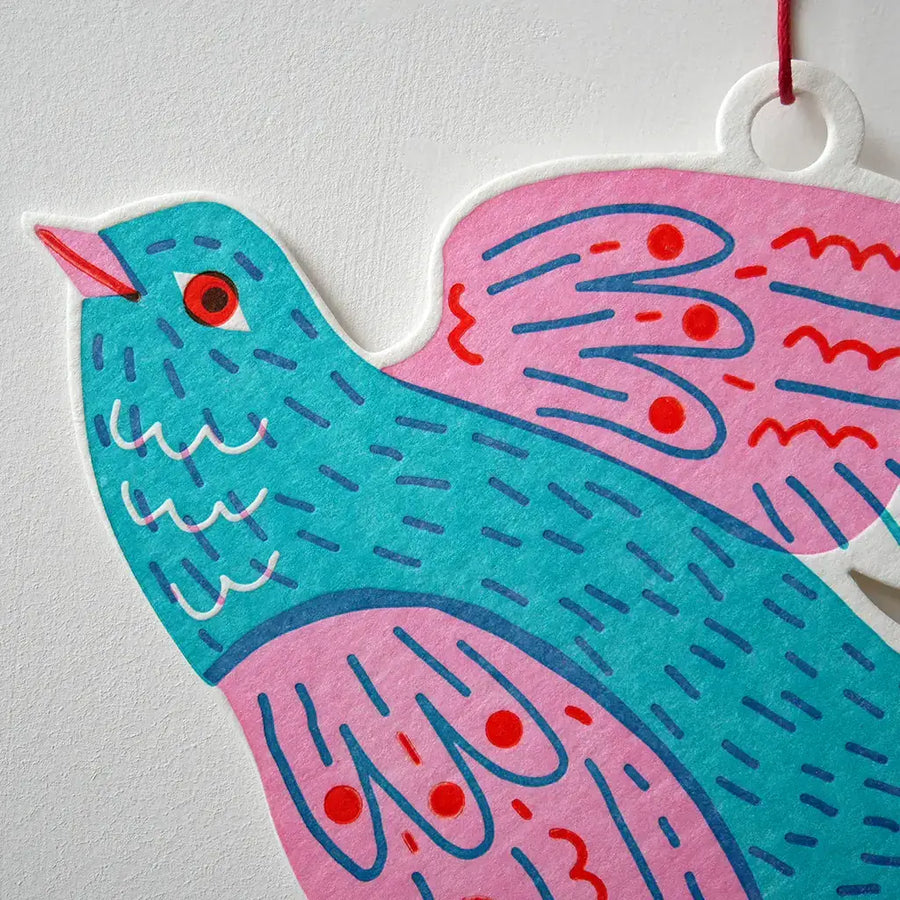 The Printed Peanut - Swallow Letterpress Paper Cut Out Decoration