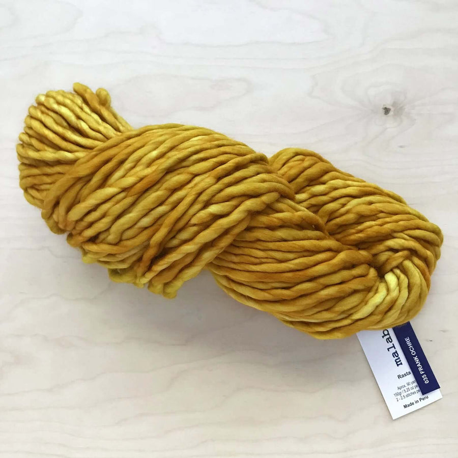 Malabrigo Rasta Yarn - Kettle Dyed Pure Merino Wool - 150 grams - FRANK OCHRE - Colour: 035