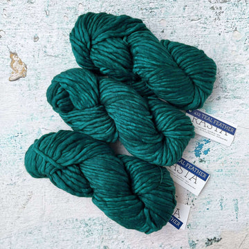 Malabrigo Rasta Yarn - Kettle Dyed Pure Merino Wool - 150 grams - TEAL FEATHER - Colour: 412