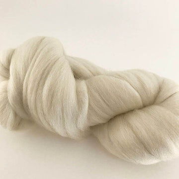Natural Merino Wool Top - 50 grams - CREAM (Undyed)