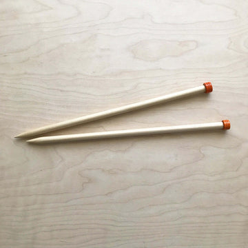 KnitPro Basix Birch - Pair of Single Pointed Straight Knitting Needles