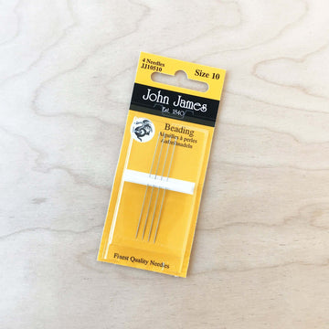 John James Beading Needles - Size 10 - 4 in a pack