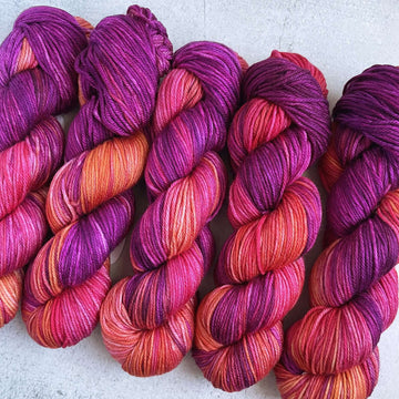Fiori DK IV Hand Dyed Yarn - Australian Extra Fine Merino - 100 grams - JAM JUMBLE - Colour: 228