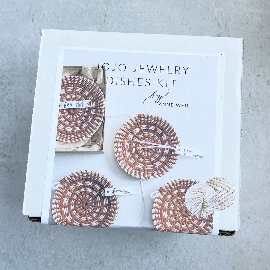 Flax & Twine Jojo Jewelry Dishes Kit (Makes 5 Dishes) - Stone & Ivory
