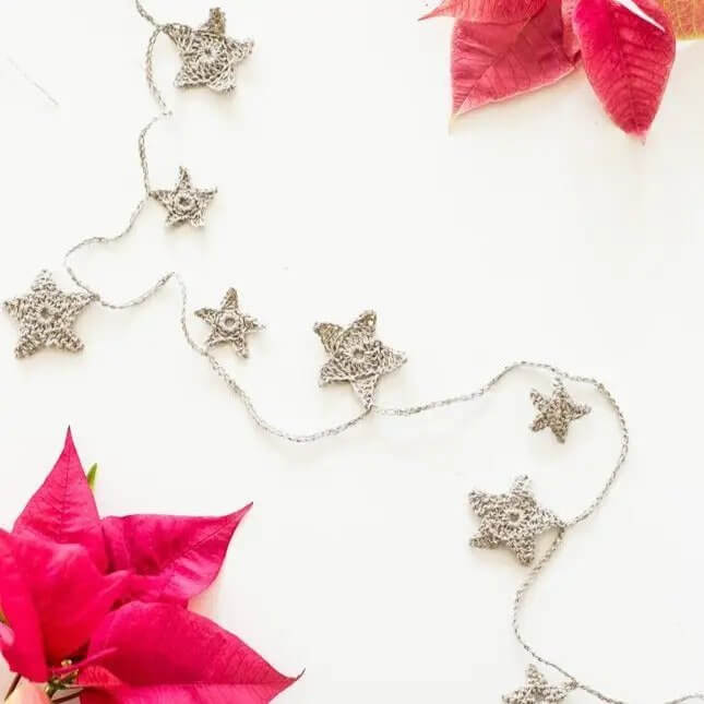 Flax & Twine Tiny Crochet Star Garland Kit - Choose Your Colourway