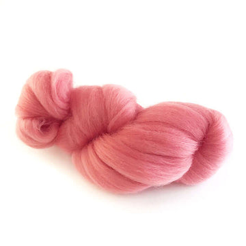 Dyed Merino Wool Top - 50 grams - SALMON